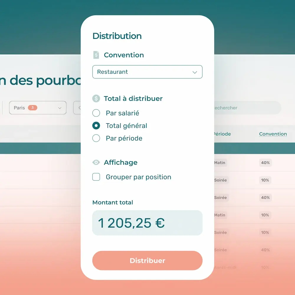 Agendrix permet la gestion des pourboires dans son application.