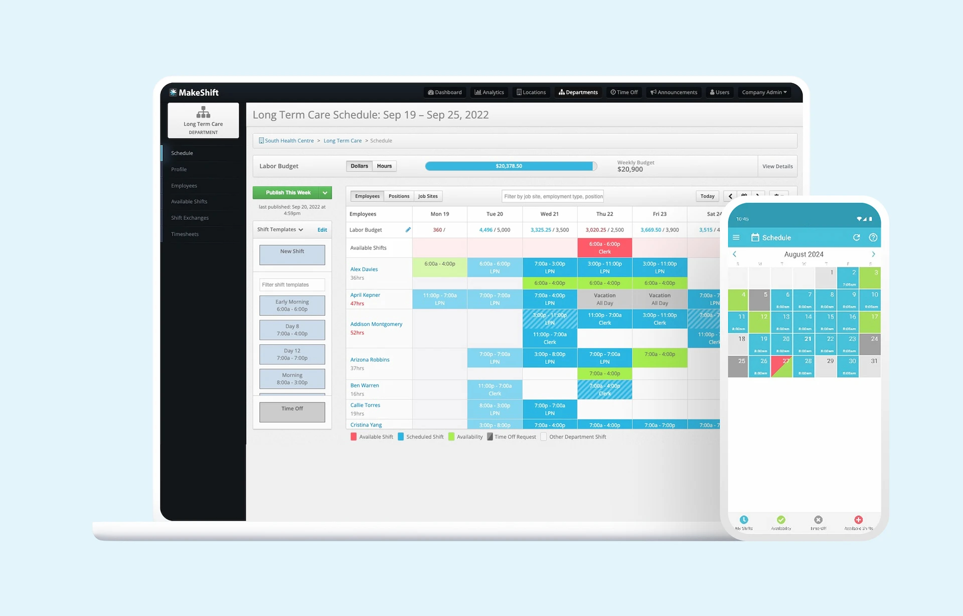 Makeshift software interface