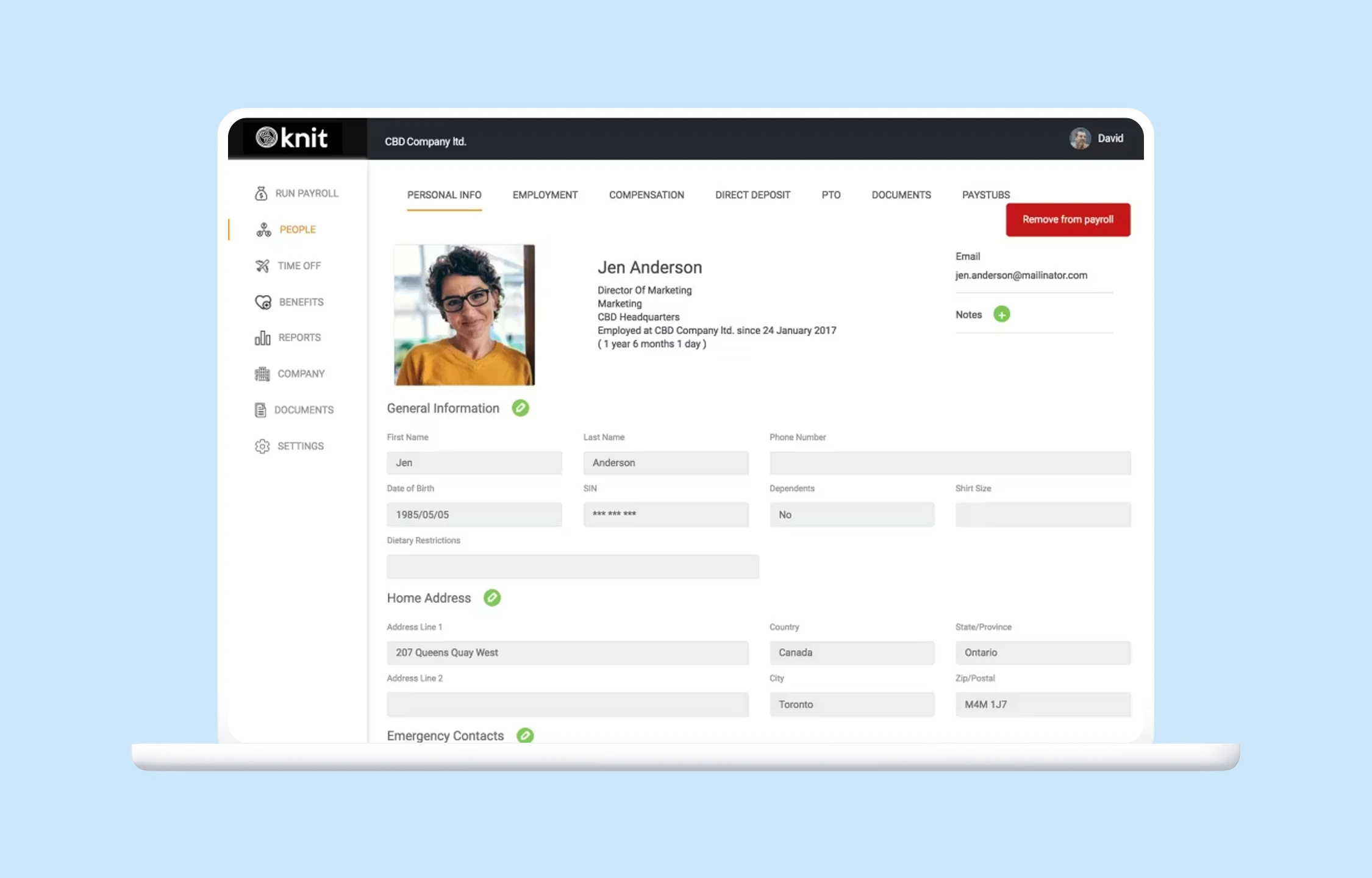 Knit People payroll software