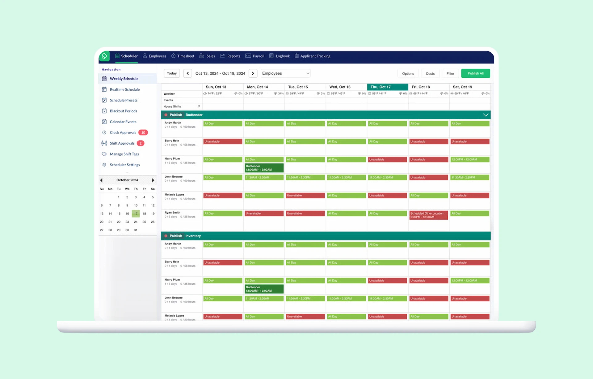 Push Operations, a scheduling software for restaurant