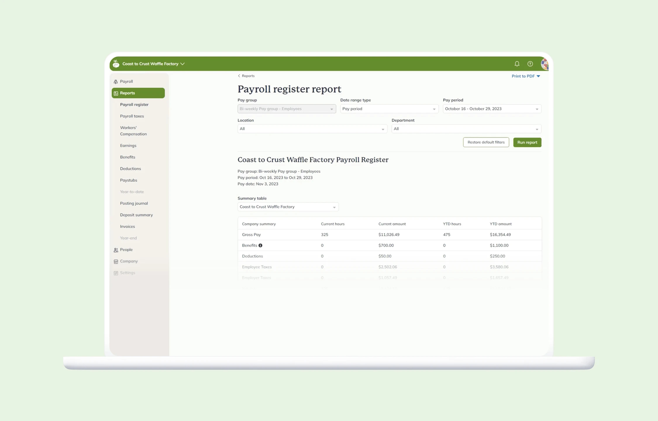 Wagepoint payroll software