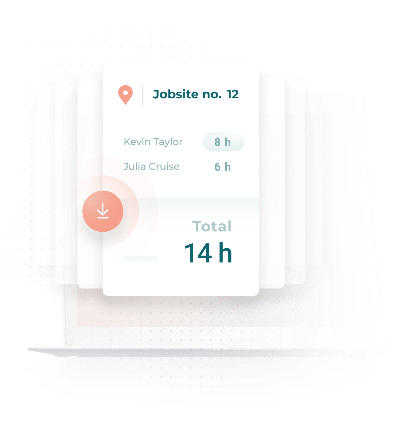 App interface for Mobile Workforce Timesheet Information