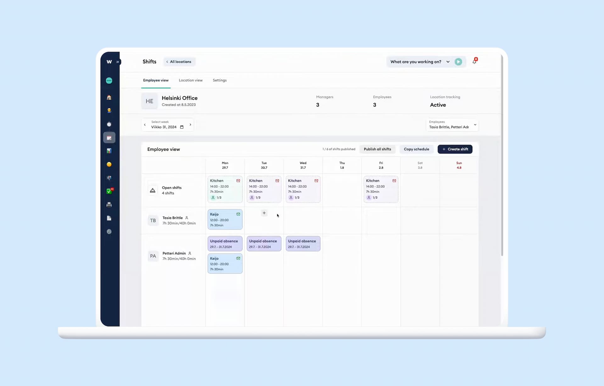 Workant, logiciel de planning pour restaurant