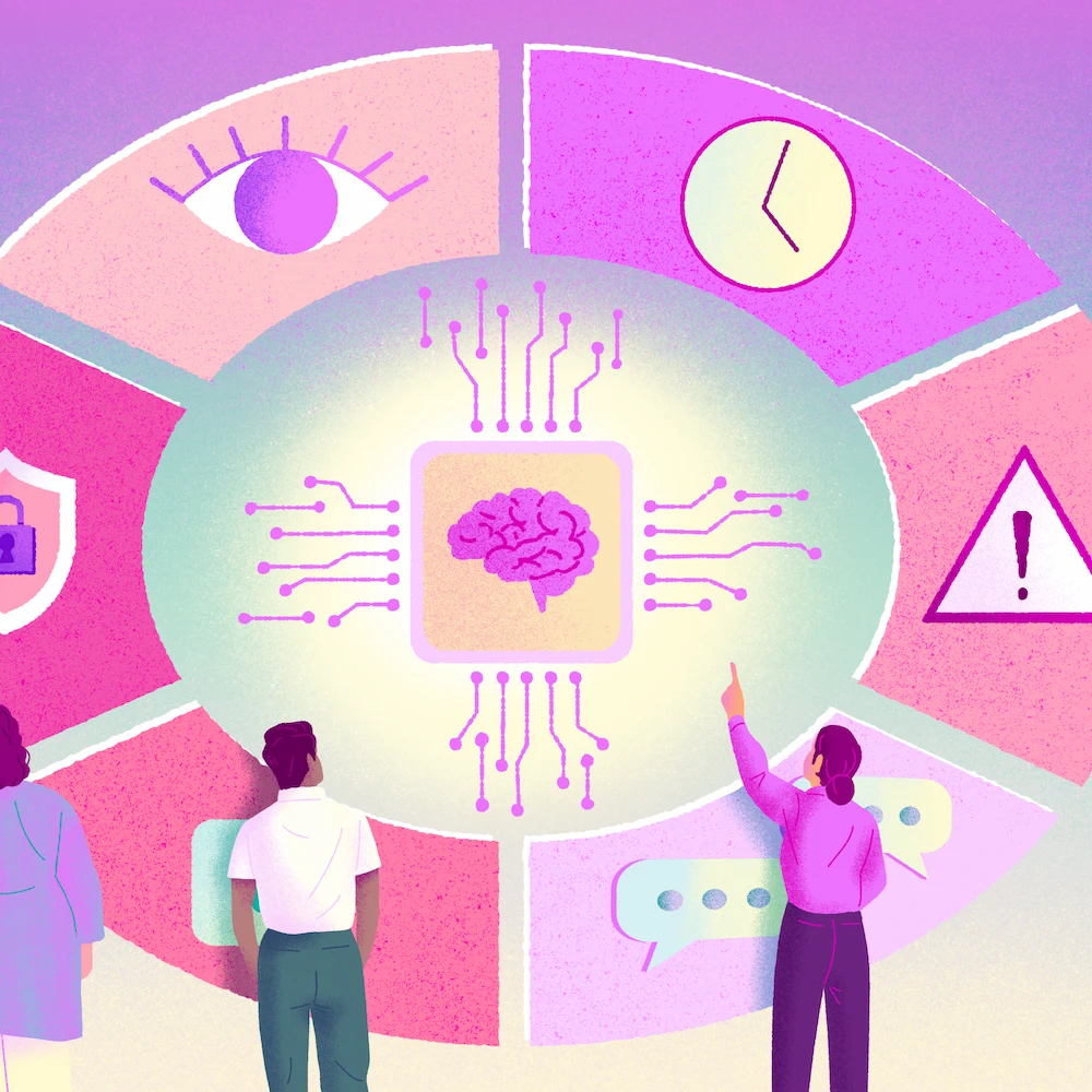 Gestionnaires apprenant à maitriser l'IA au travail