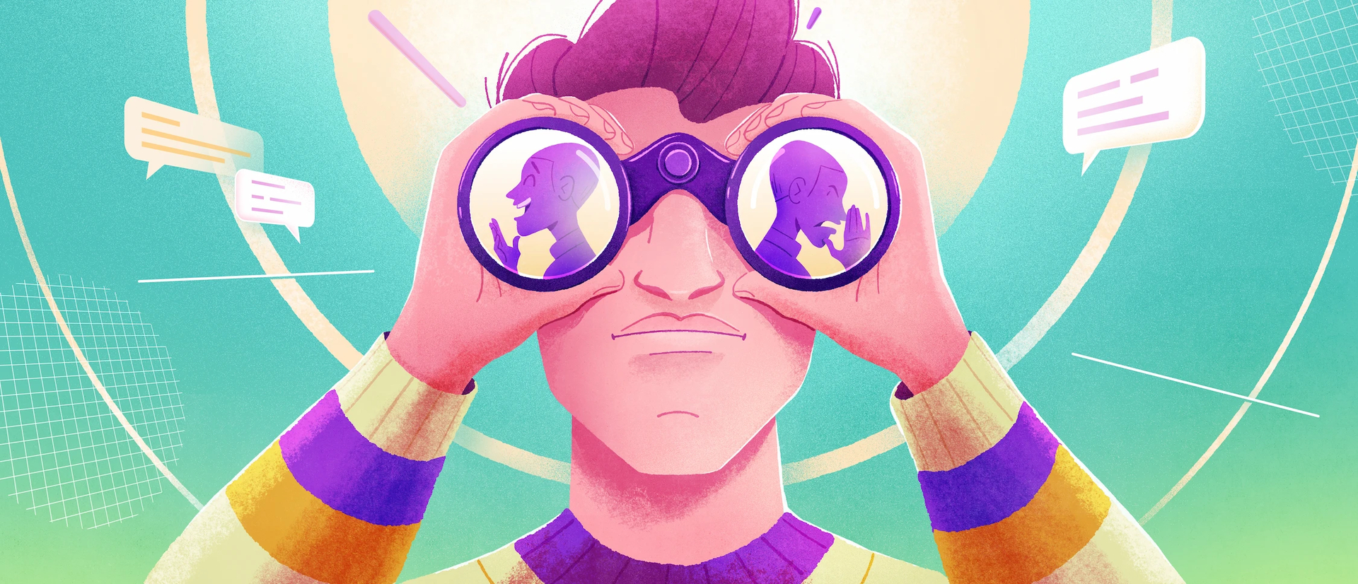 a man holding binoculars