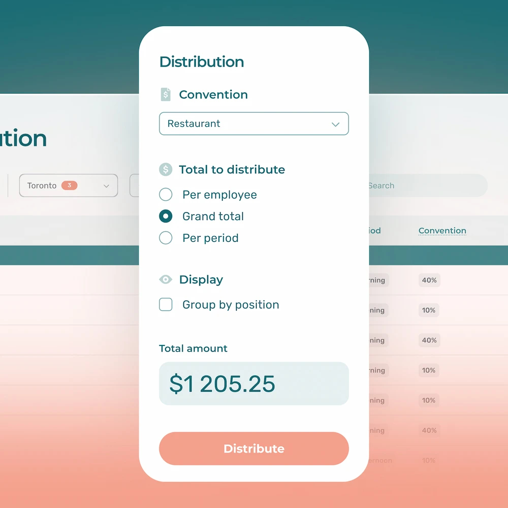 Tip management is available in the Agendrix app.