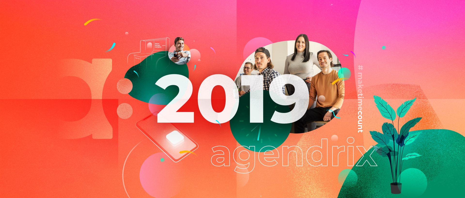 Année 2019 de l'équipe de l'entreprise de développement d'application Agendrix