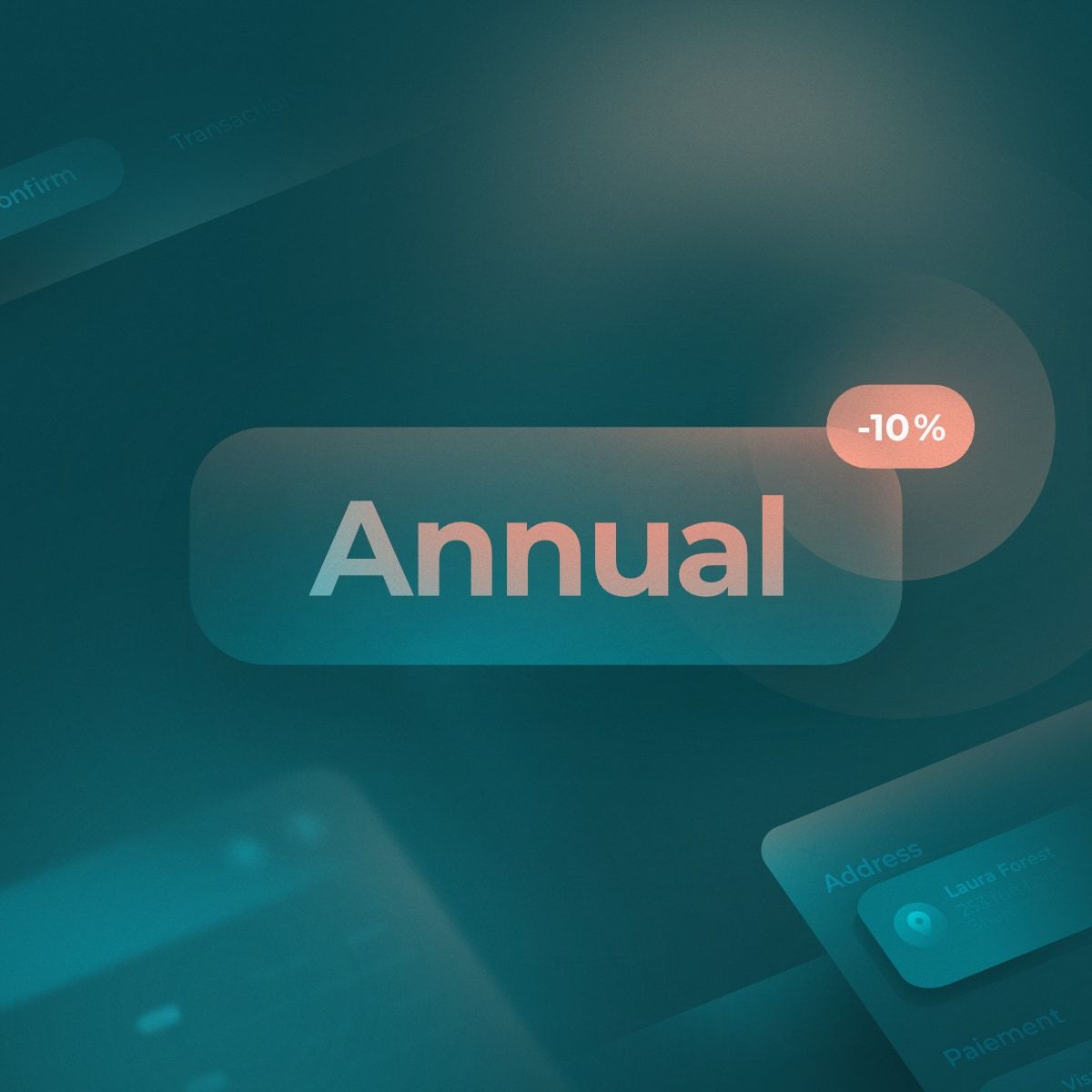Annual subscription button with a 10% discount