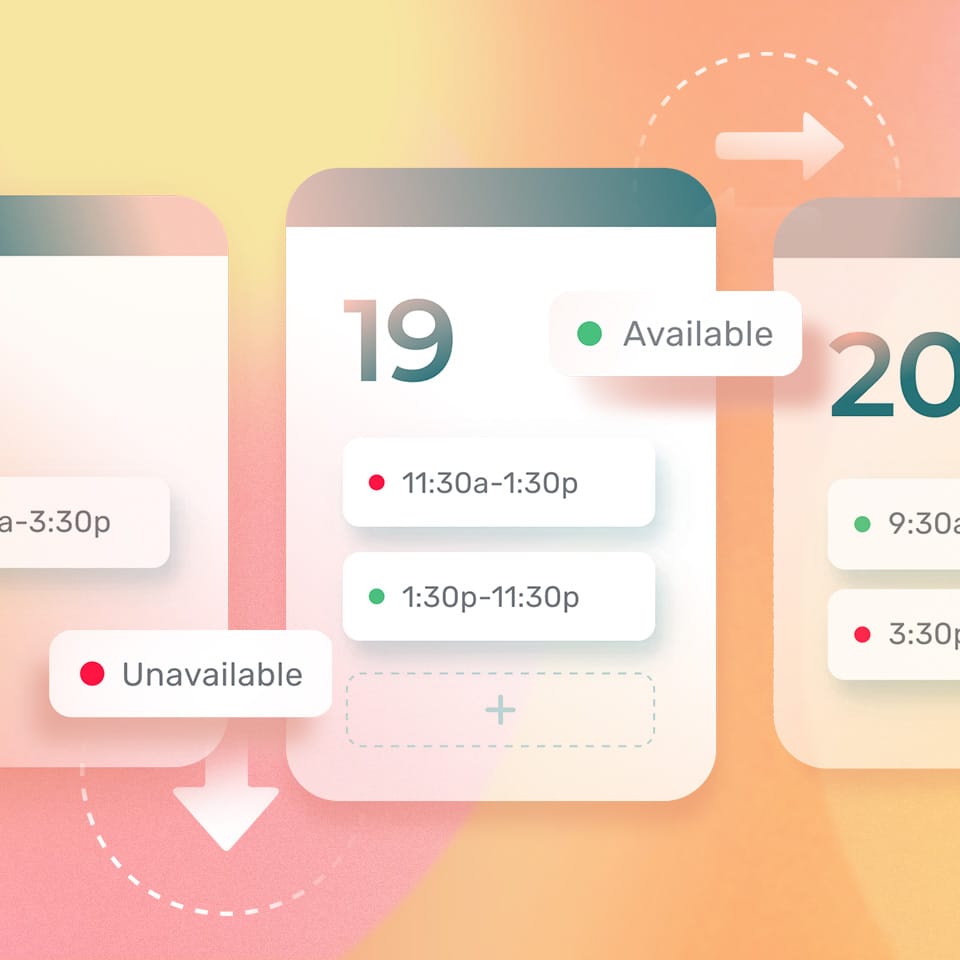 Work week online schedule with shift availability