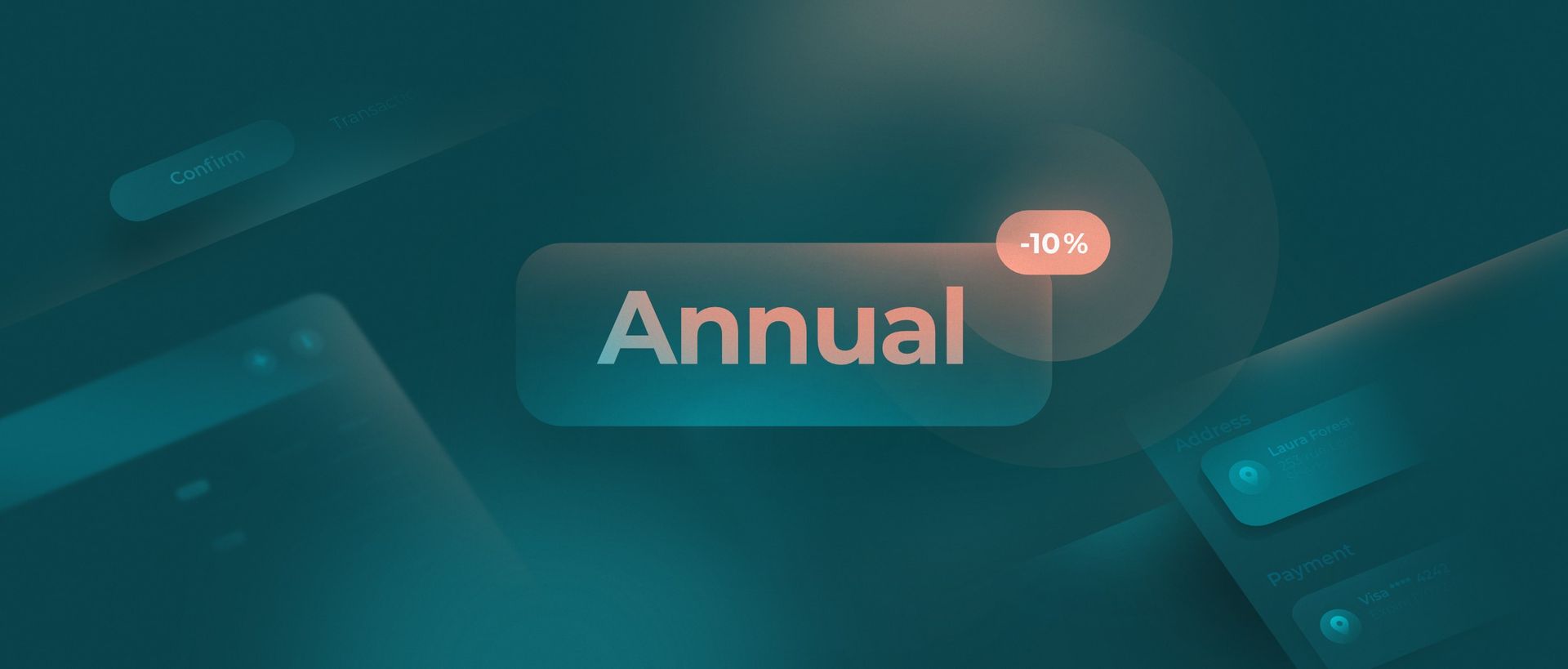 Annual subscription button with a 10% discount