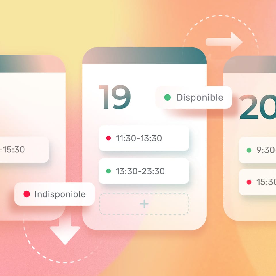 Planning de la semaine de travail avec disponibilité des équipes