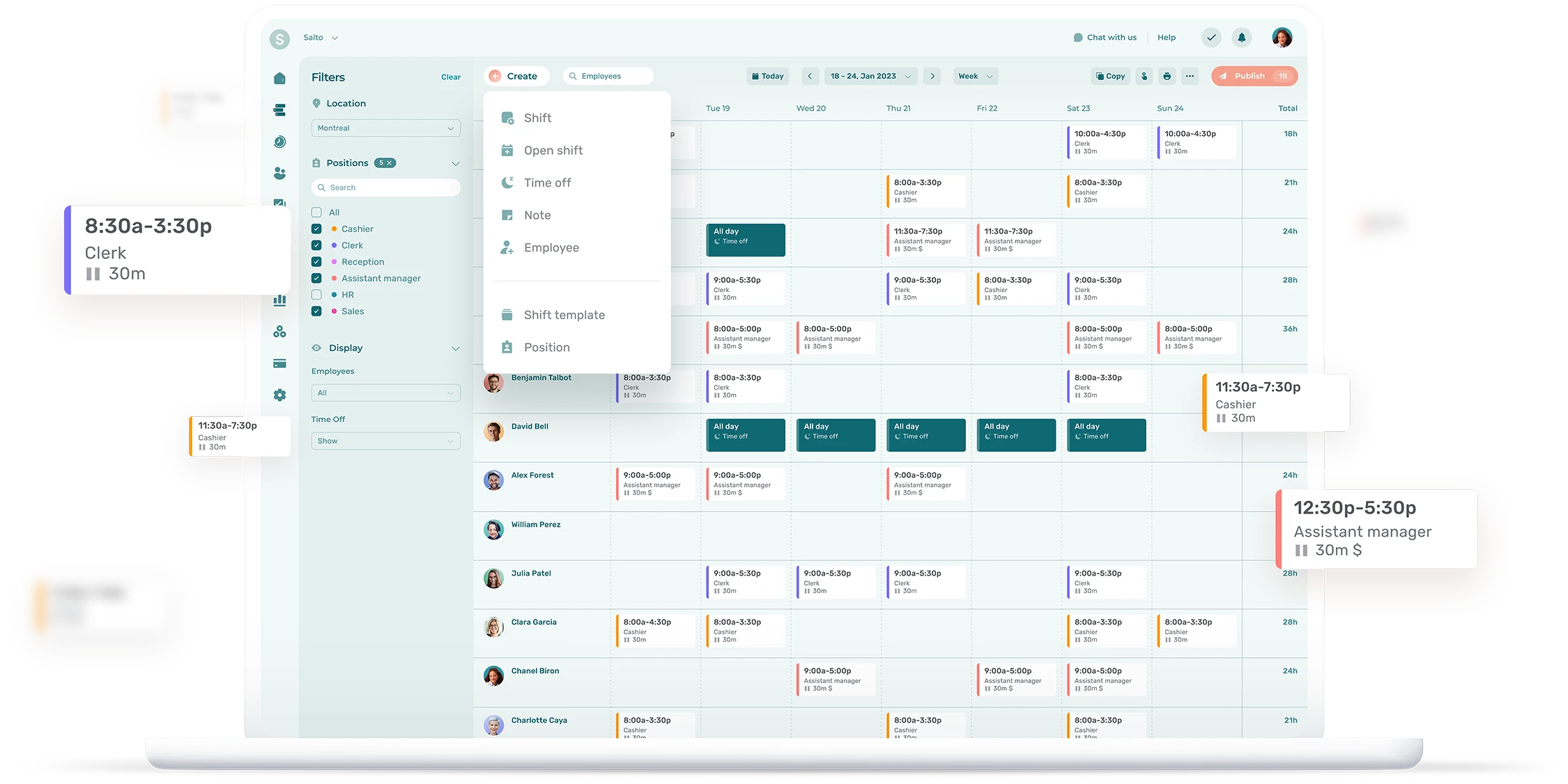 Agendrix scheduler