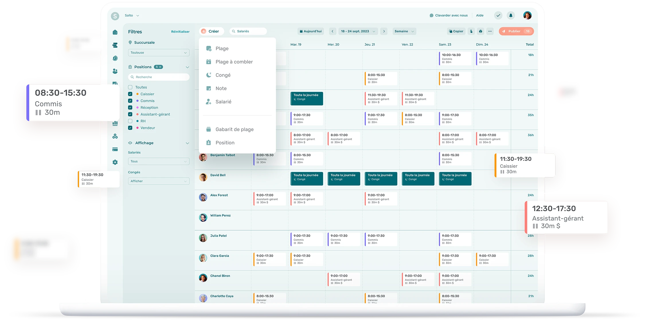 Logiciel de gestion des plannings en ligne gratuit