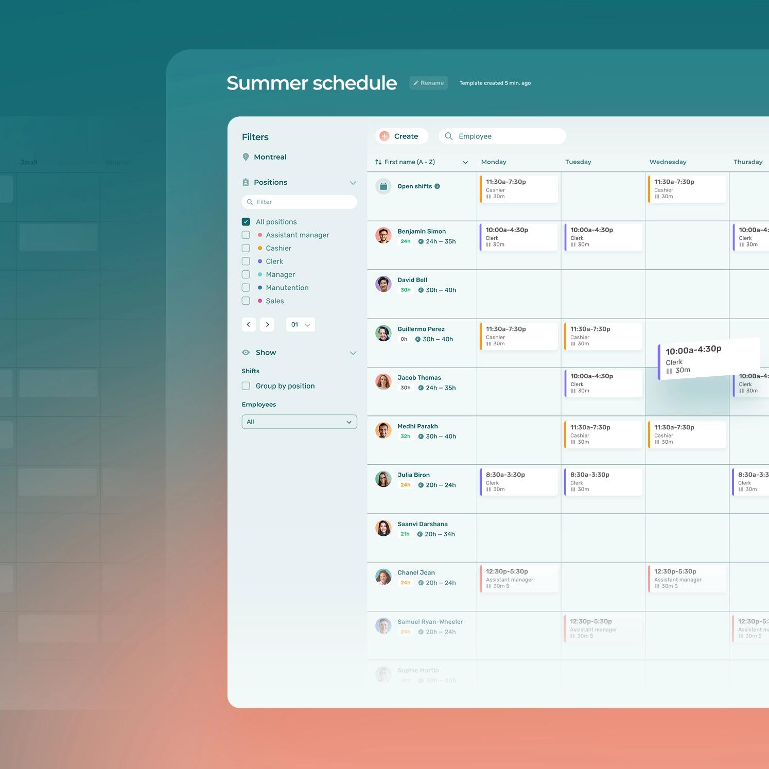 Save Time with Weekly Schedule Templates - Agendrix