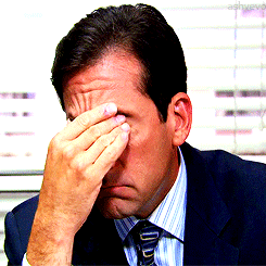 GIF showing Michael Scott (The Office) looking completely discouraged.